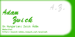 adam zwick business card