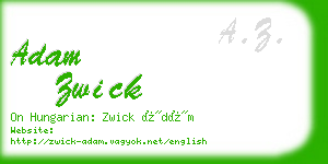 adam zwick business card